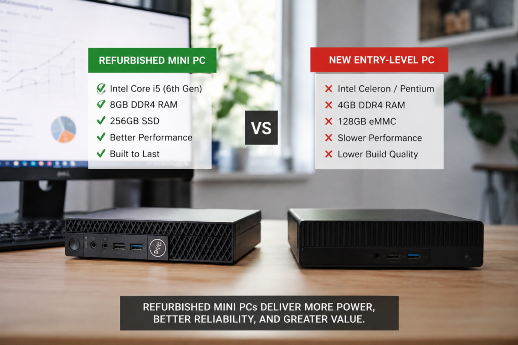 How a Mini Desktop PC Refurbished Outperforms New Entry Level Models